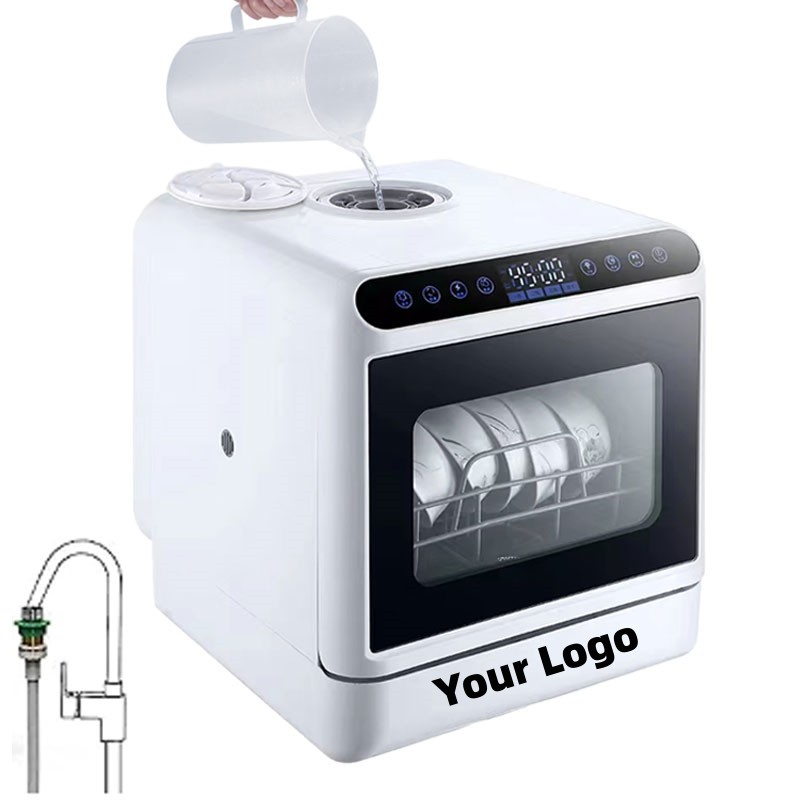 ポータブルトップ食器洗い機家庭用ミニカウンタートップ食器洗い機 5 セット水タンクポータブル RV 全自動食器洗い機工場