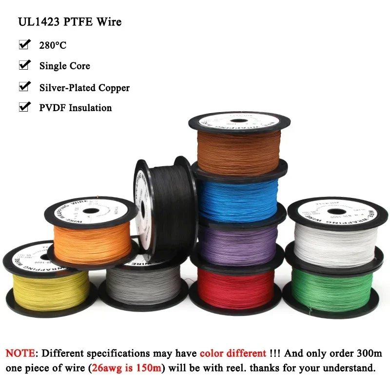 5/10/50 メートル UL1423 PTFE 銀メッキ銅線 38/36/34/30/28/26AWG マイクロファイン高温電子 DIY シングルコアケーブル