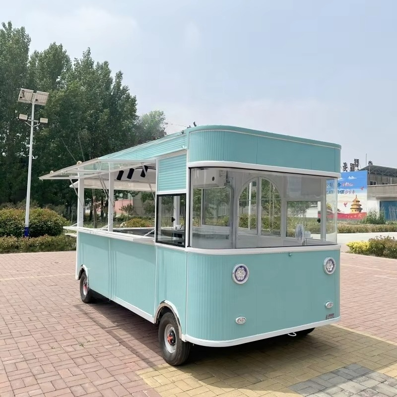 販売のための車輪付きストリートモバイルミニホットドッグアイスクリームファーストフードカートトレーラー小型フードトラック