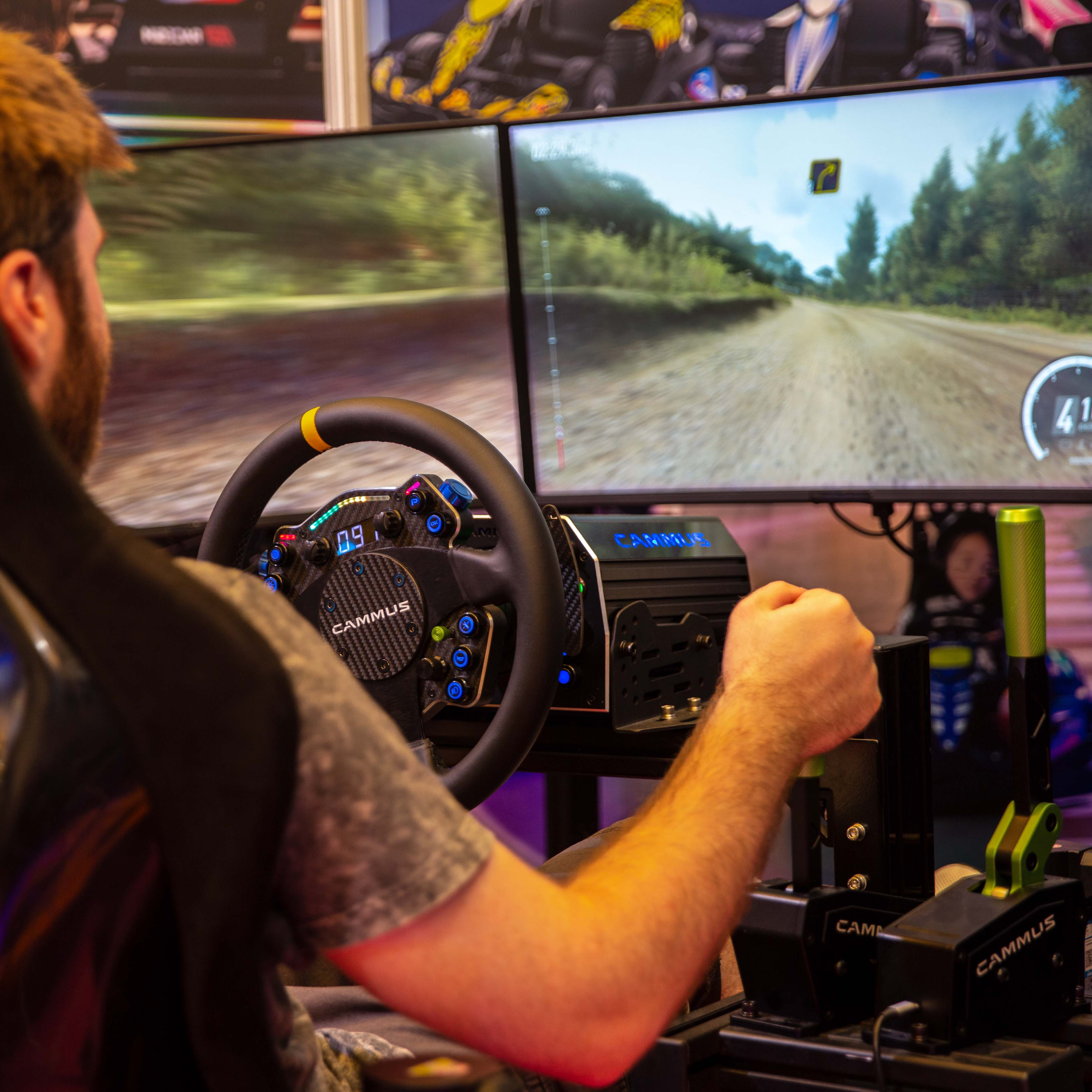 CAMMUS 15nm ダイレクトサーボモーターベースカーシミュレーターレーシングホイールペダルセット PC ステアリングホイール F1 2025 ステアリングホイール