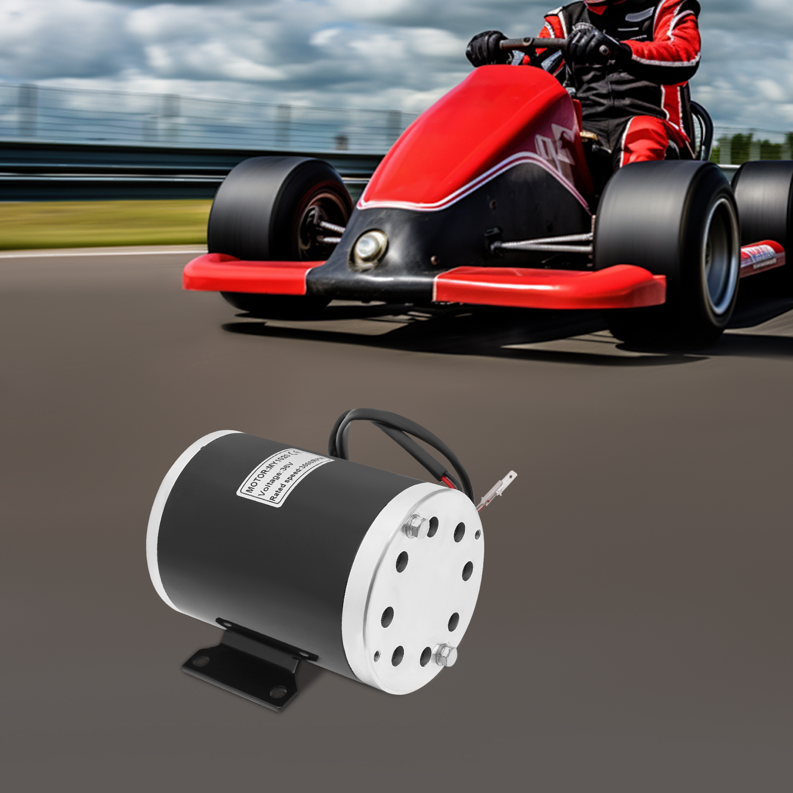 36V 1000W ブラシ付き DC モーター 3000RPM 25H-11T チェーンモーター E-バイクスクーターゴーカート用