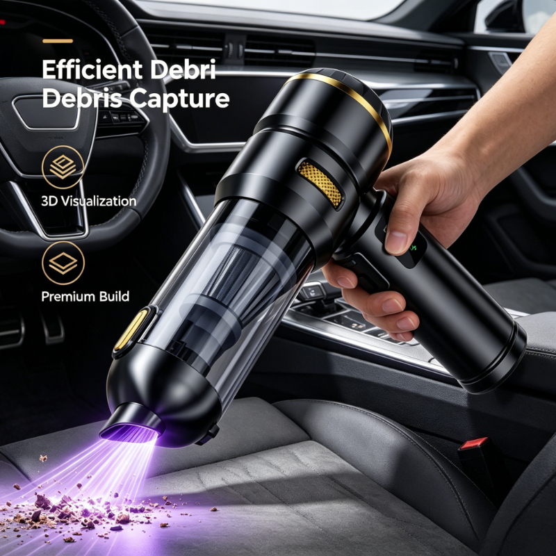 車の掃除機 LED ランプクリーナー強力なミニ 98000PA コードレスポータブル掃除機家庭用電化製品ハンドヘルド送風機車のクリーナー