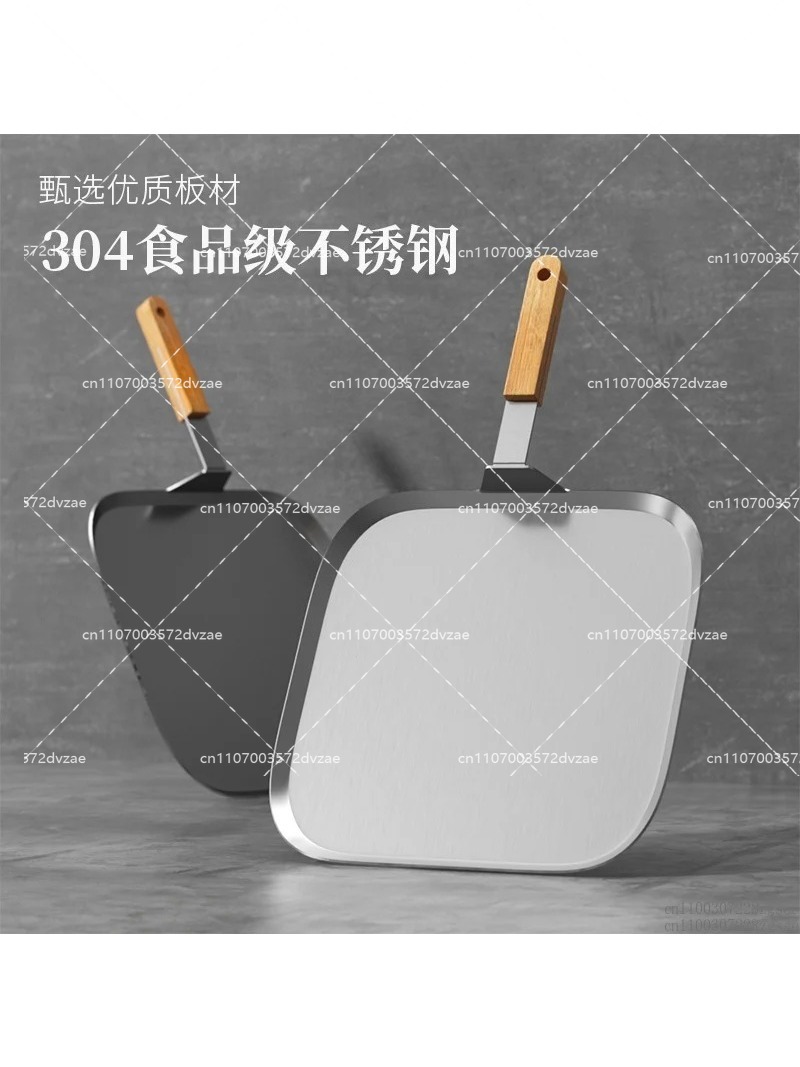 ステンレス鋼非コーティング 304 肥厚フライパンスクエアステーキ平底ノンスティックキッチン用品調理用
