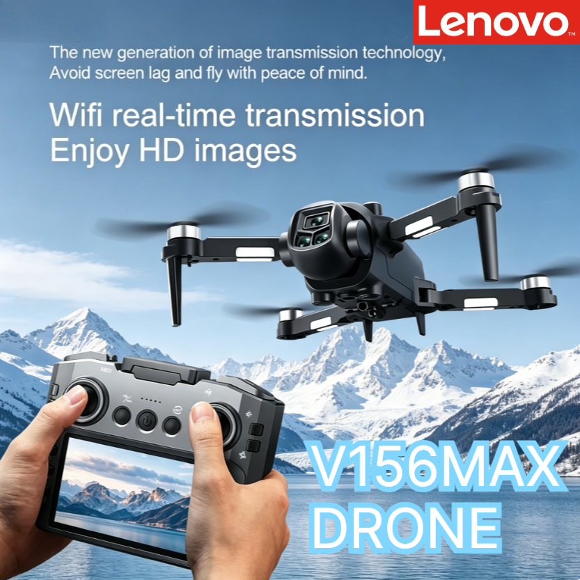 レノボ V156MAX 折りたたみ式 GPS ドローン 8K デュアルカメラ 5G WIFI FPV スクリーン リモート障害物回避 ブラシレス RC 空中クアッドコプター
