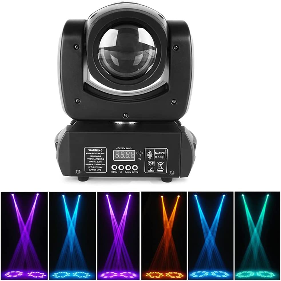 ムービングヘッド LED 100 ワットビーム DMX ライト 7 色 8 ゴボ回転プリズム効果サウンド DJ パーティークラブイベント用に到着
