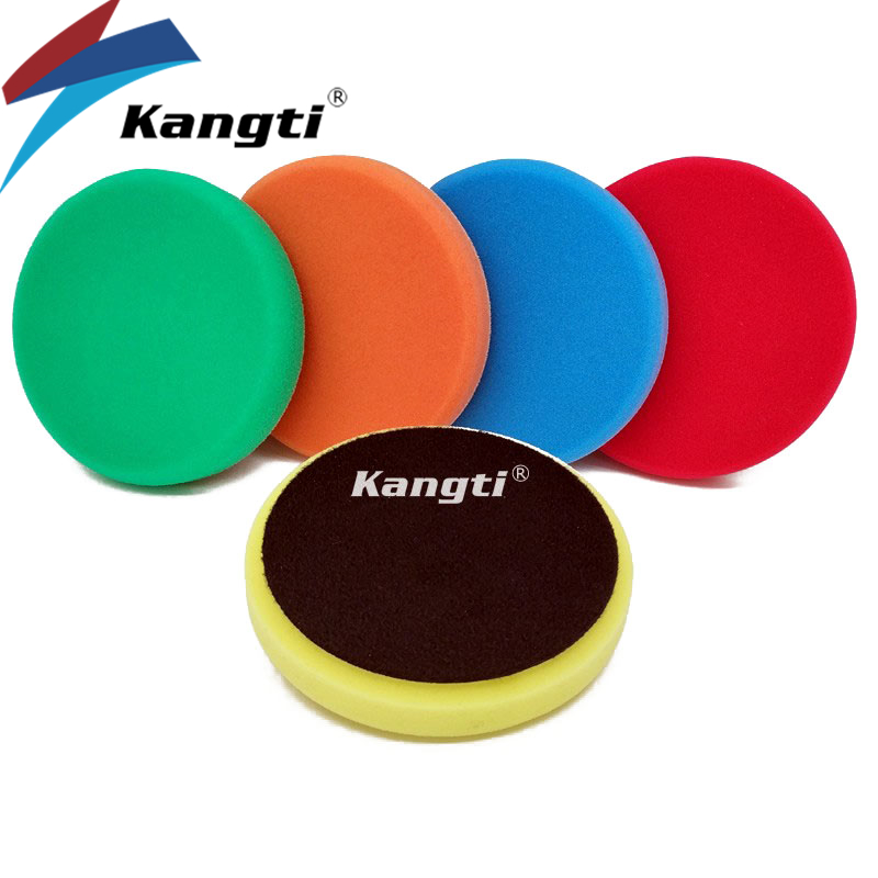 Kangti 5 "(125 ミリメートル)/6"(150 ミリメートル) 車スポンジバフ研磨パッド車フラットポリッシュパッド DA/RO/GA 車バッファポリッシャー研磨/ワックス