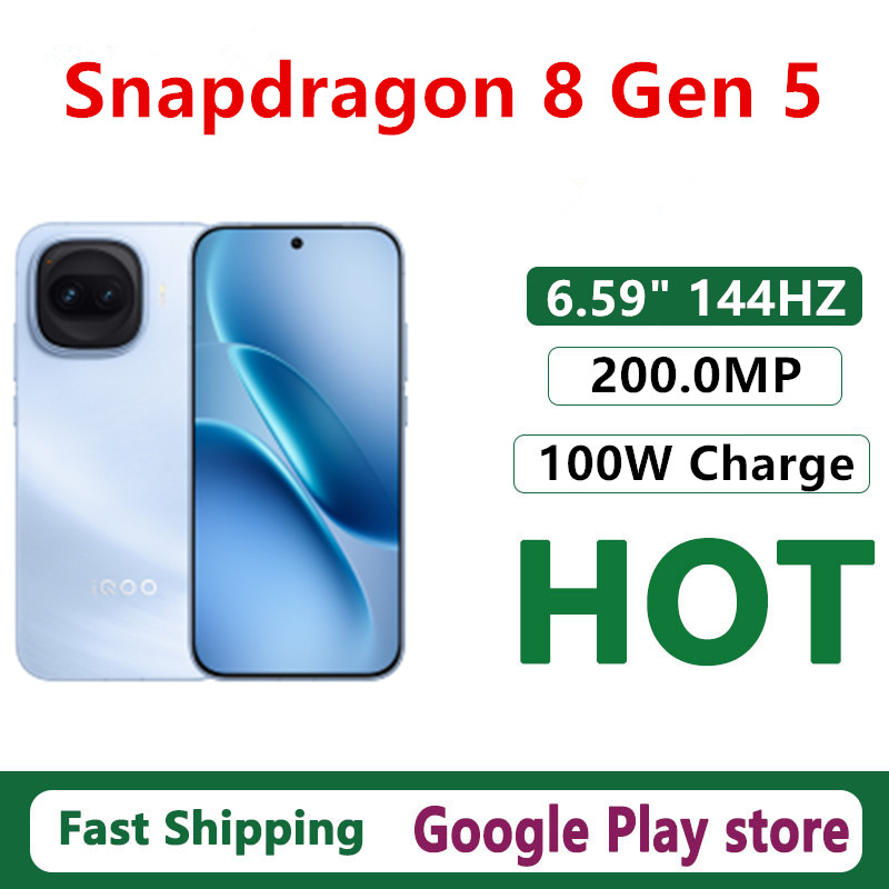 オリジナル Vivo Iqoo Z11 ターボ携帯電話 Snapdragon 8 Gen 5 OTA 6.59 "AMOLED 144HZ 200.0MP カメラ 100 ワット充電 7600mAh IP69