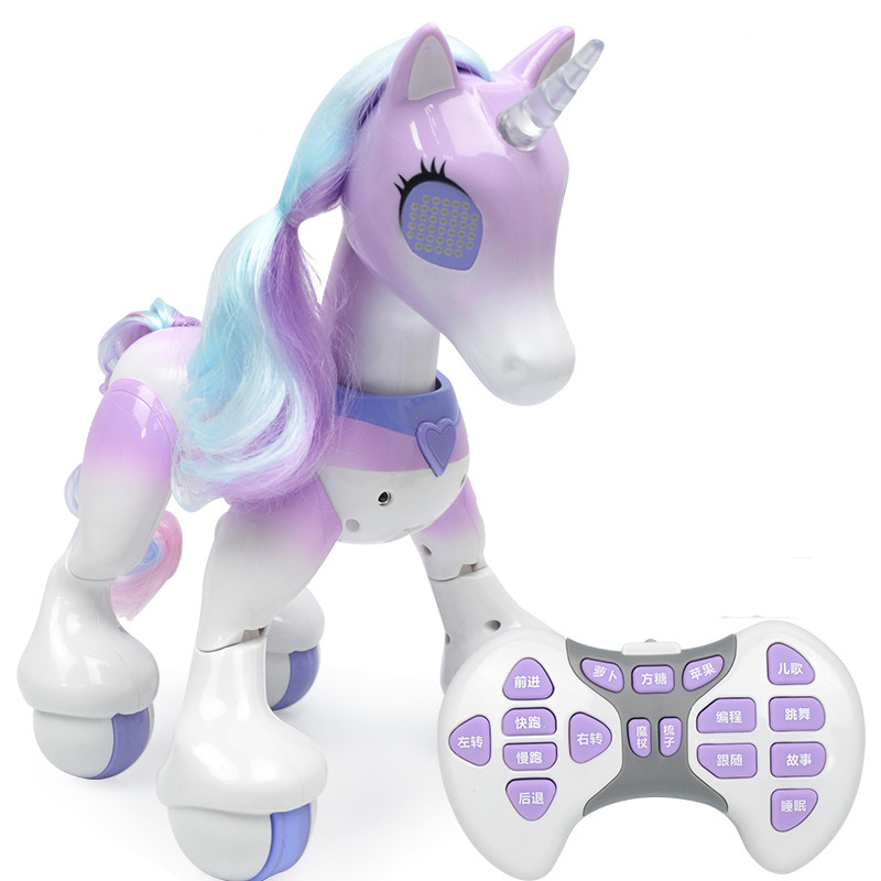 電動スマートリモコンマジックユニコーン馬子供用ロボットタッチセンサー誘導電子ペットパズル子供のおもちゃ