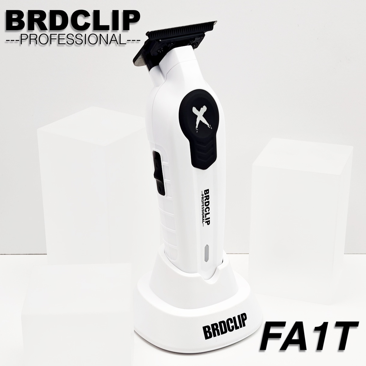 BRDCLIP X シリーズ白 FA1T 7700RPM プロフェッショナル電動ヘアトリマーバリカン男性彫刻 DLC ブレード理髪店ツール