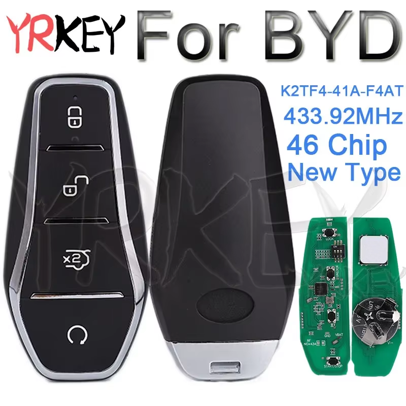 車のキー BYD 秦プラス DM-i 秦プラス EV 元プラス歌 433.92MHz ID46 チップキーレスゴー K2TF4-41A-F4AT 車のスマートリモートキー