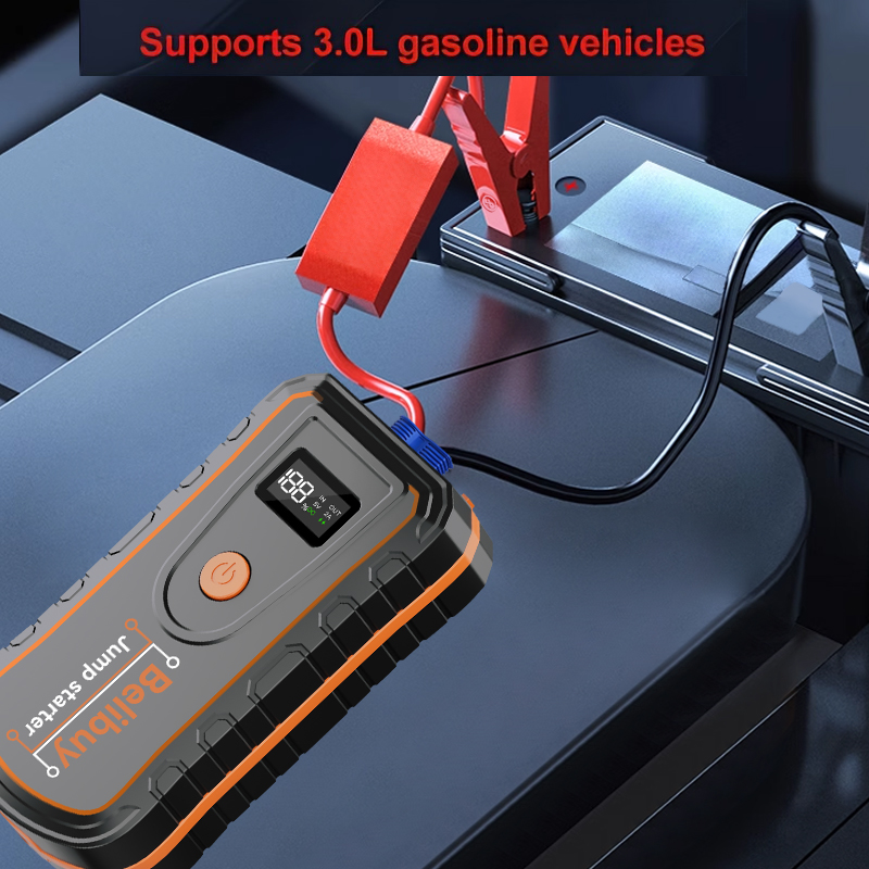 45,00mAh ポータブル車緊急ジャンプスターター、充電器、シガーライタースターター ガソリン車、ディーゼル車に適しています