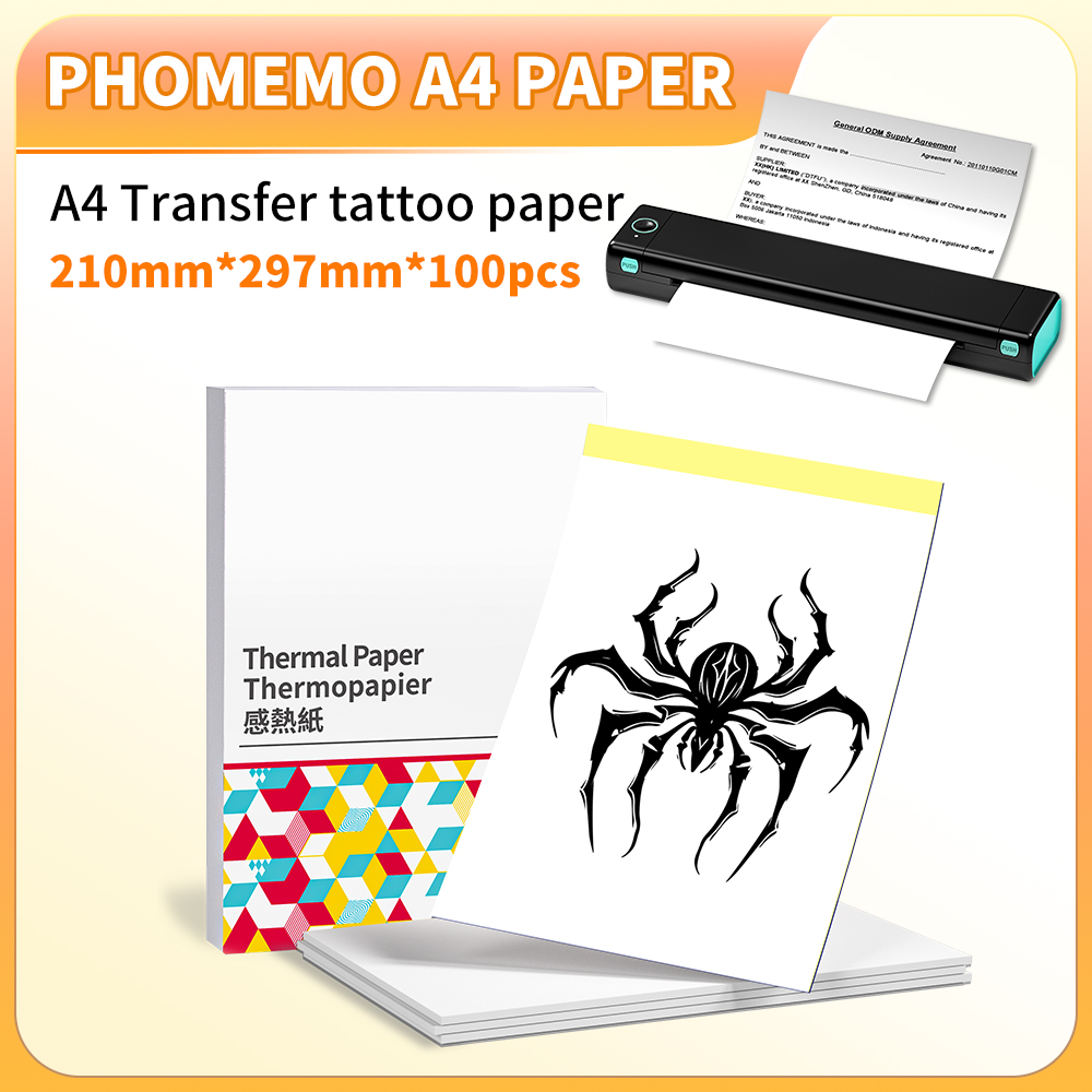 Phomemo 感熱プリンター用紙 8.5 x 11 インチ、高度な感熱印刷、M08F-Letter、M832、M834 と互換性のある感熱紙