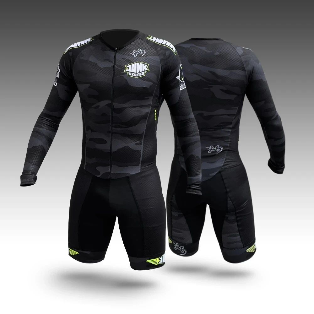 ジャンクスケートメンズトライアスロンランニングスケートスーツ自転車服ローラージャンプスーツ Ciclismo 高速スピードスーツインラインスケートスキンスーツ