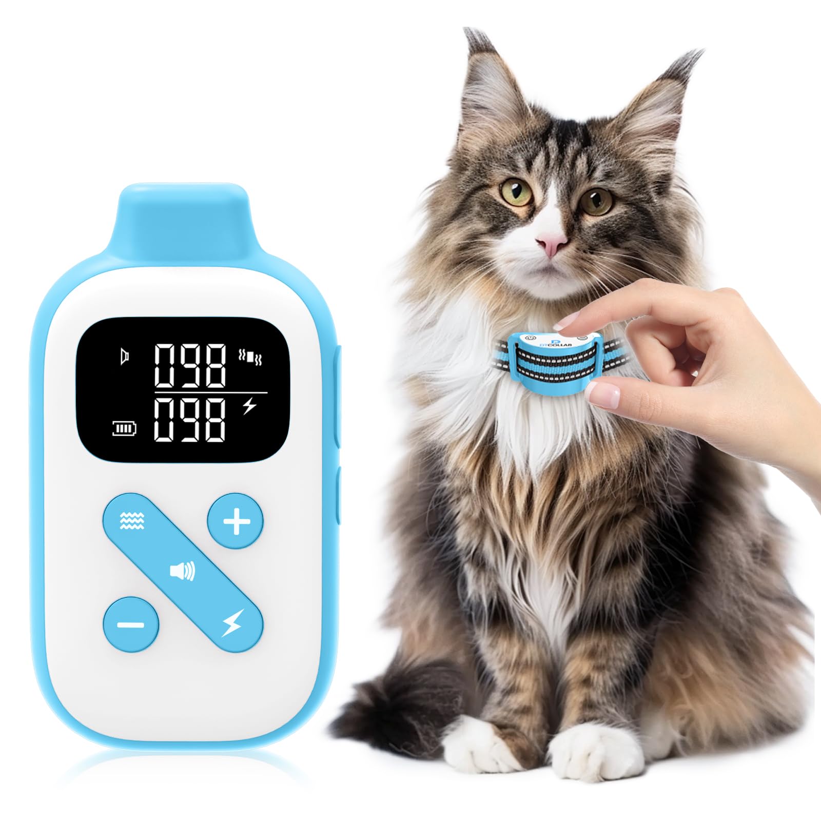 2026 新しい猫の鳴き声を止めるためのトレーニング首輪、リモート付き 3300 フィートの猫用ショック首輪、猫用の超小型抗鳴き声ショック首輪