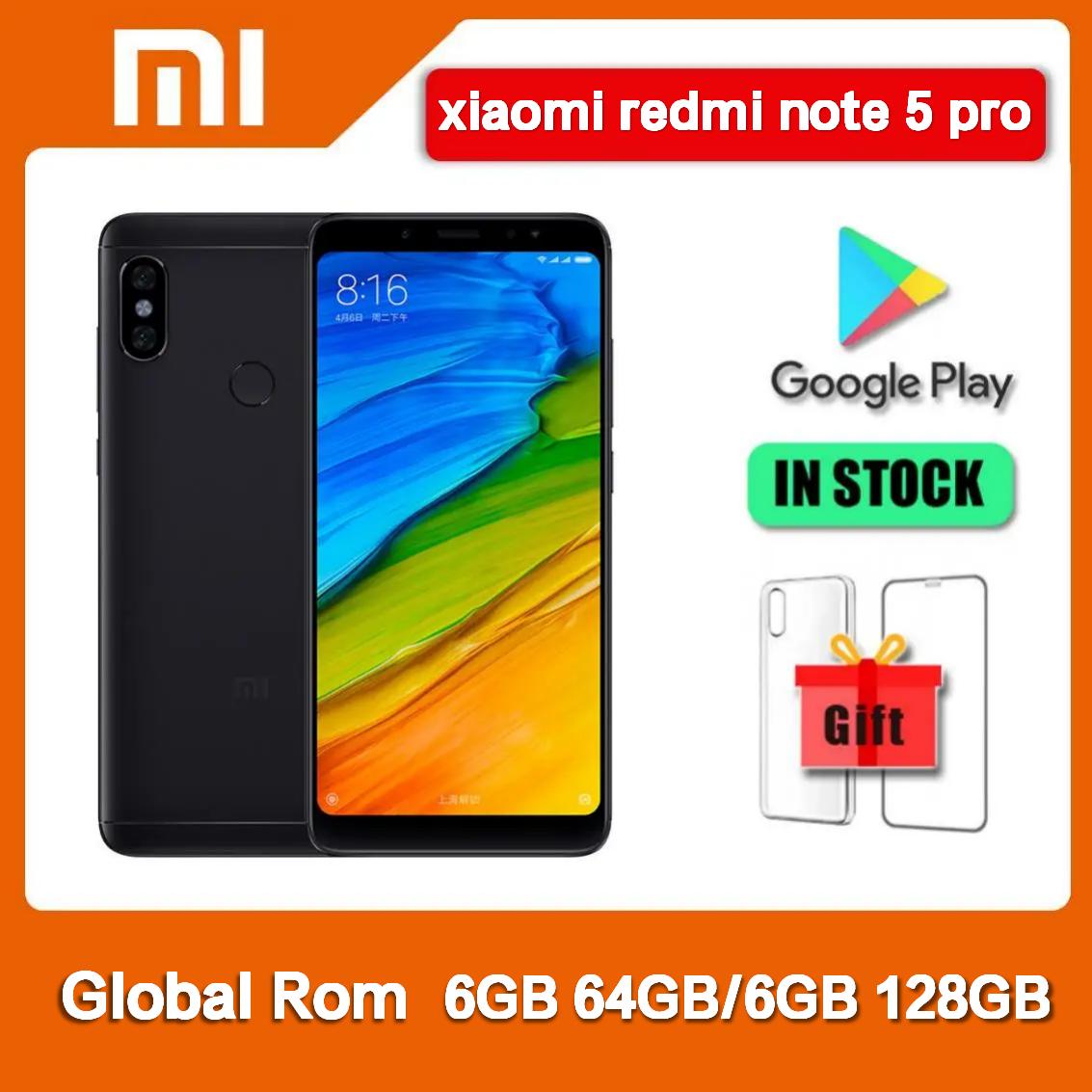 オリジナル Xiaomi Redmi Note 5 PRO デュアル SIM 5.99 ''携帯電話 6 ギガバイト 128 ギガバイト 12MP 5MP 13MP Snapdragon 636 オクタコア 4 グラム携帯電話