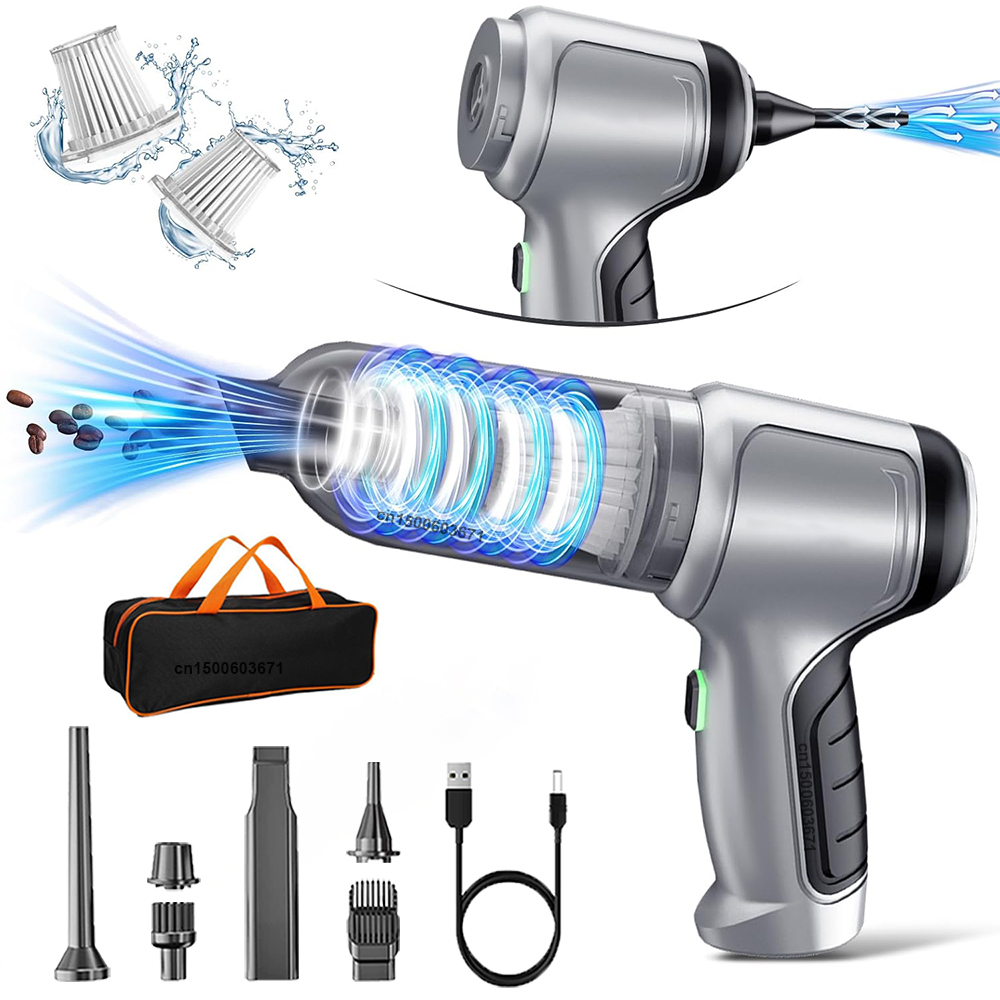 車の掃除機 95000PA ポータブルハンドヘルドワイヤレス掃除機 USB 充電式強力な BlowingSuction ミニ掃除機