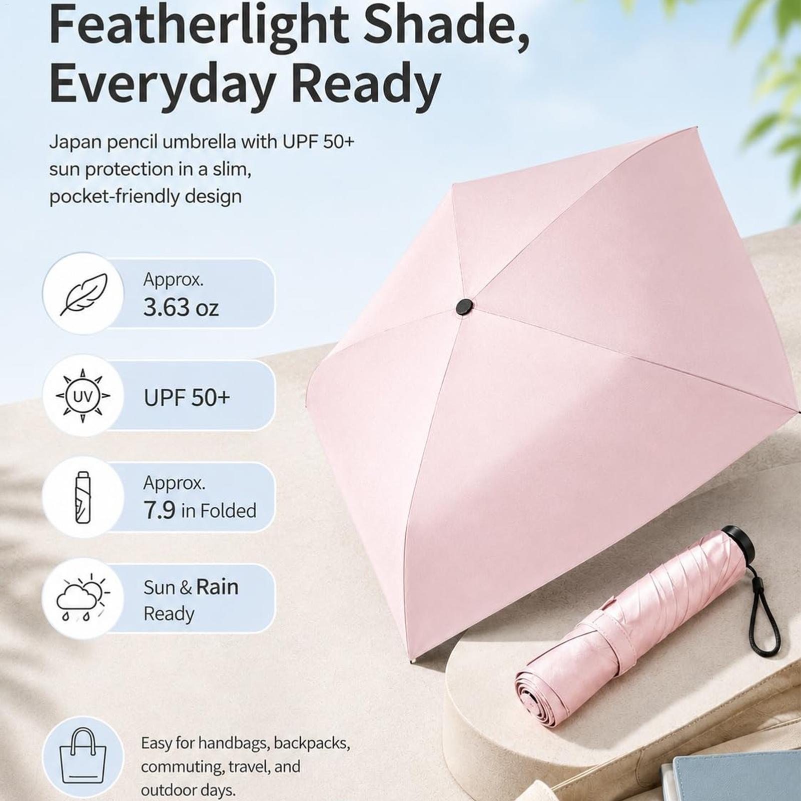 折りたたみ傘 UPF 50 UV 保護レインパラソル旅行傘バックパックハイキングアウトドアサマービーチキャンプ通勤