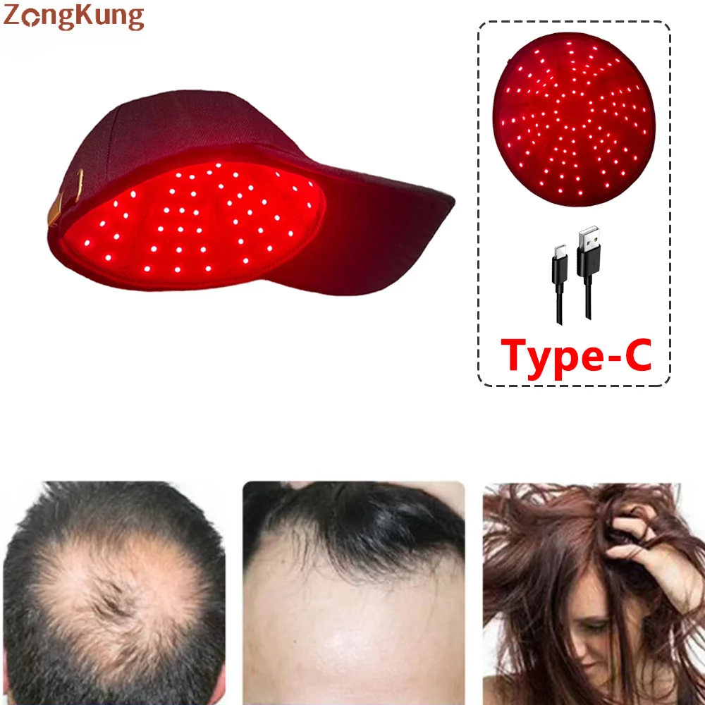 96 LED レッドライトキャップ、660nm 850nm 赤外線ヘアセラピーヘア成長キャップ、発毛を促進し、脱毛を防止します