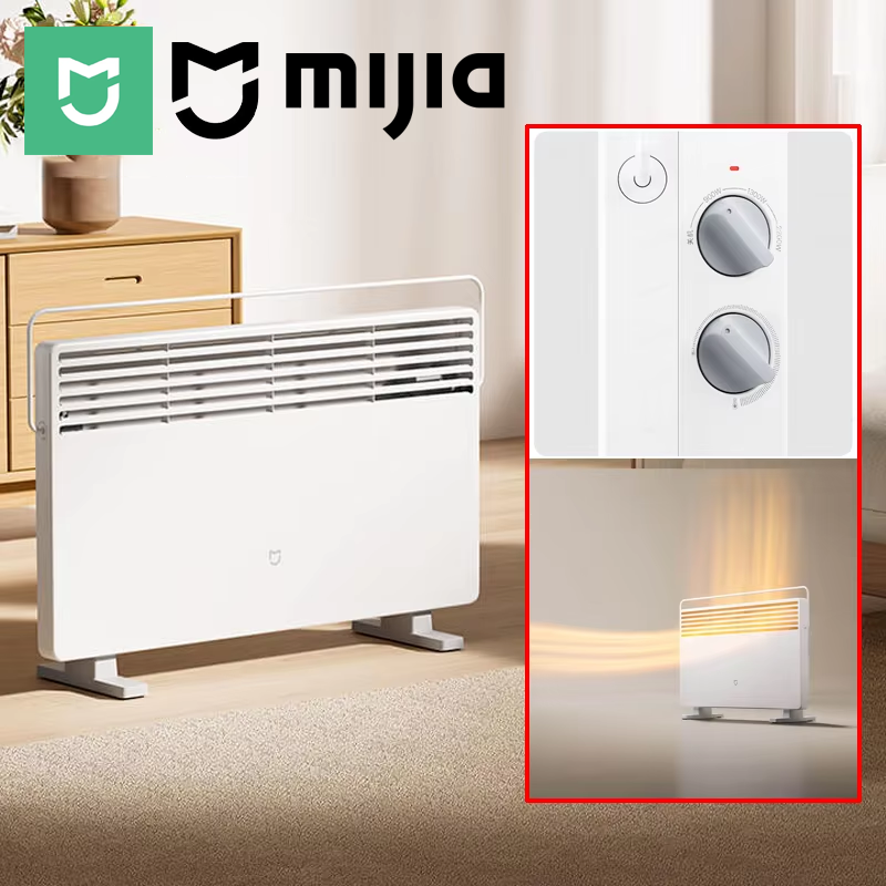 MIJIA 電気ヒーター 2nd サーモスタットバージョン、複数の安全機能、2200W 電力、3 段階の熱設定、アダプター付き CN バージョン