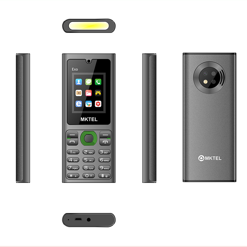 MKTEL フィーチャーフォン シニア携帯電話 デュアル SIM デュアル スタンバイ 1.77 インチ ディスプレイ GSM MP3 MP4 FM ラジオ 強力トーチ ラウド スピーカー