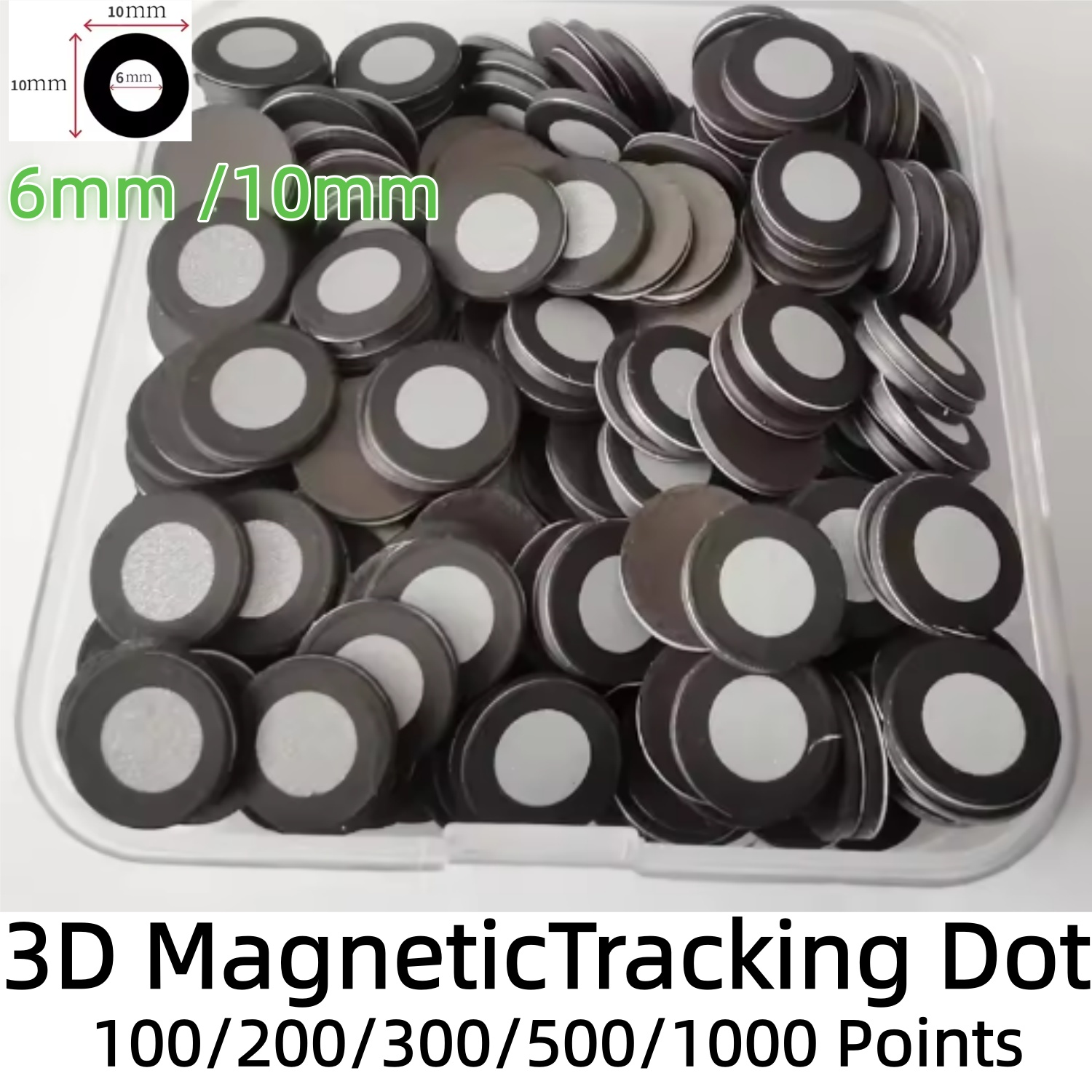 100-1000 個 3D 磁気追跡ドットスキャナー内側 6.0 ミリメートル外側 10 ミリメートルスキャン基準点マーカー 3D スキャン用