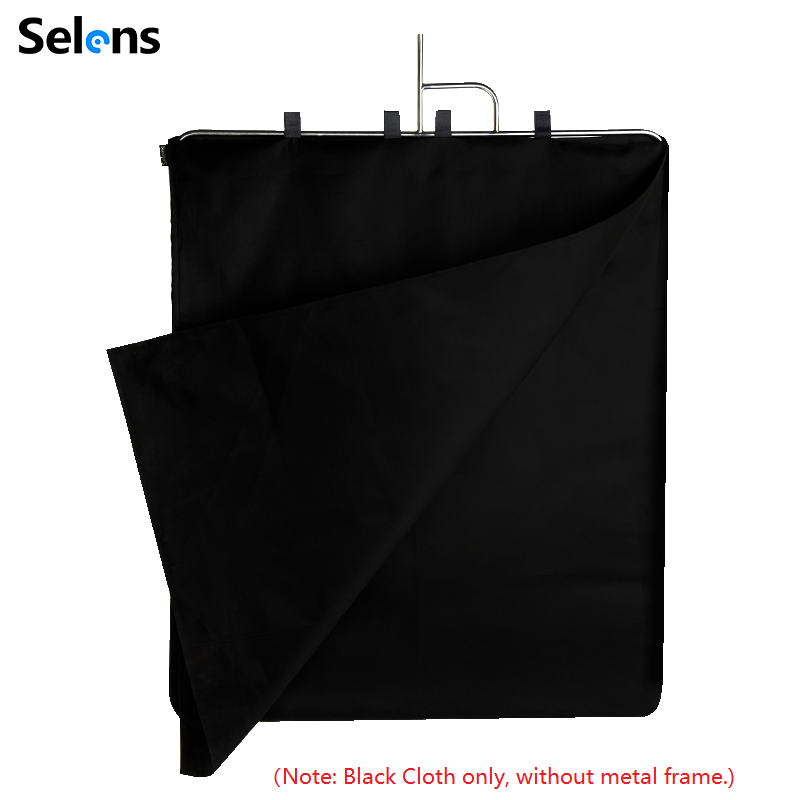 Selens 75 × 90/188 × 75 センチメートルステンレス旗パネルのみ黒布 Fotografia Acessorios カメラビデオスタジオ照明リフレクター