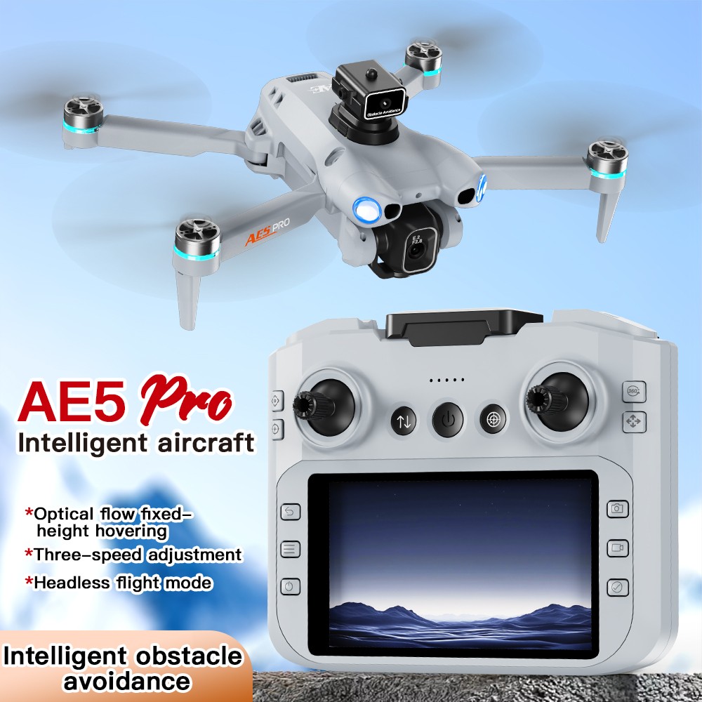 AE5Pro リモートコントロールドローン WIFI FPV 720P デュアルカメラ Selfie 障害物回避 Quadcopter