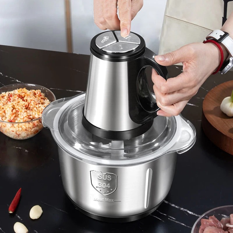 304 ステンレス鋼肉グラインダー 3 ギア調整 5L 電気肉ミンサーミンチマシンキッチンチョッパーフードプロセッサー