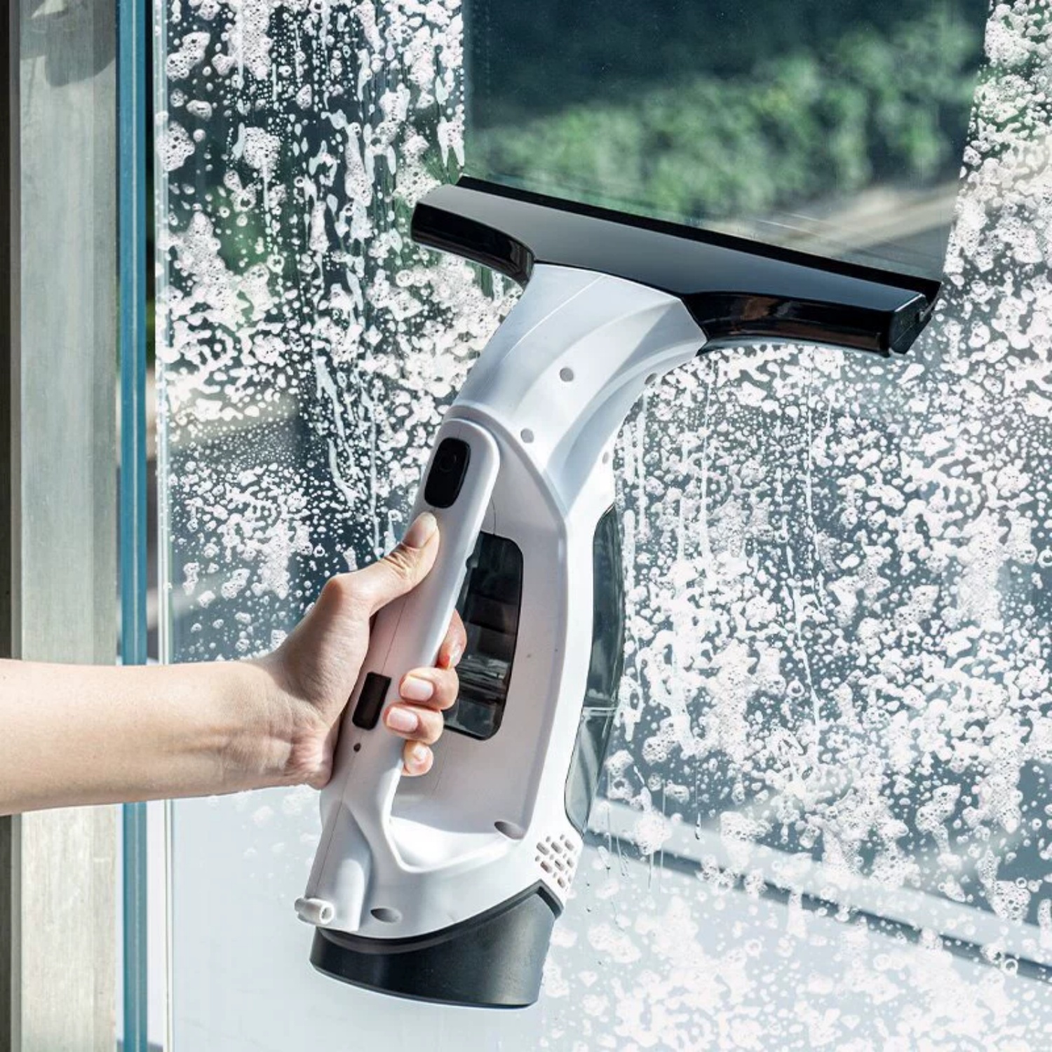 コードレス窓掃除機充電式Windownスプレークリーニングツールセット スキージブレード付き ミラーガラスカウンタートップタイル用