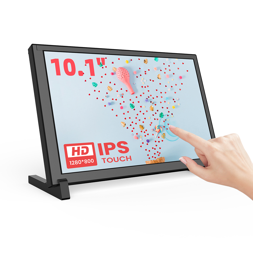 Portable HD 1280X800 Capacitive Touch Screen 10" Raspberry Pi Monitor Driver-free 10-point Touchscreen IPS Display for Banana Pi&Raspberry Pi 4B/3B+/3A+/2B,Compatiable with Win 7/8/10/11,Gift for DIY 