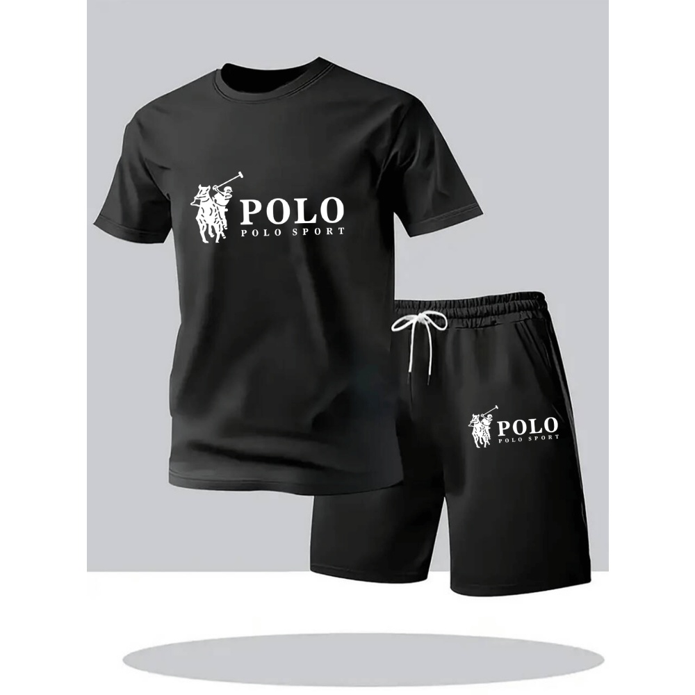 2026 夏のメンズセットアーバンカジュアルファッション Tシャツとショーツ高品質クルーネック半袖衣装男性日常スポーツウェア