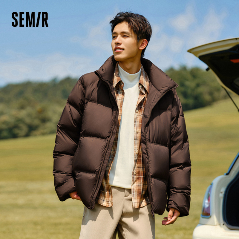 Semir ダウンジャケット男性女性 2024 冬の新ライトショートコート 3 プルーフサー​​マルフグコートカップルトップトレンディなダウンジャケット