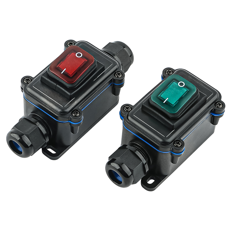 IP65 インライン電源コードマリンロッカースイッチオンオフ防水ジャンクションボックス 20A 高電流コネクタ屋外 250V