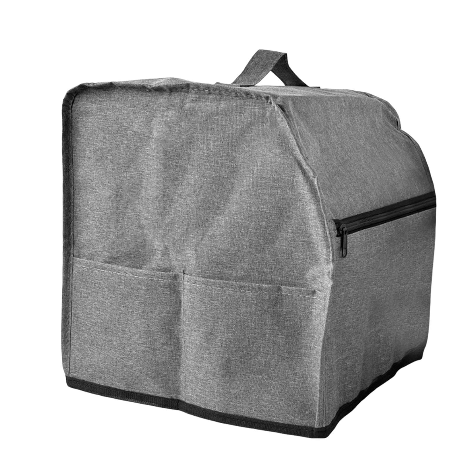 Oxford Cloth Sewing Machine Dust Cover Foldable Waterproof Storage Case with Pockets for Sewing Accessories and Materials