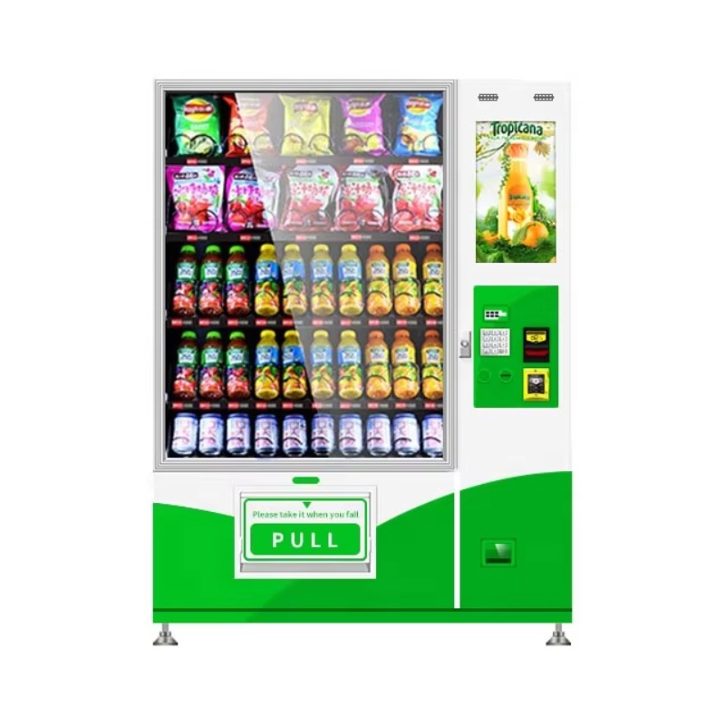 スマート冷蔵コンボ自動販売機スナックドリンクホットコーヒータッチスクリーン QR コード支払い 24 時間屋外