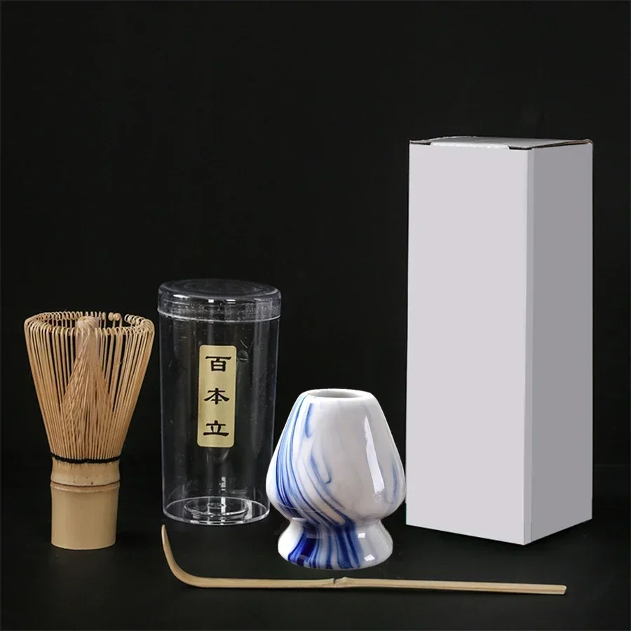 3 ピース/セット茶ブラシ抹茶撹拌ブラシスタンド日本の注文ツール 3 個茶スプーン茶ブラシホルダー