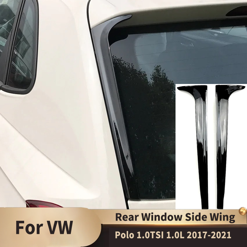 リアウィンドウサイドウイングスポイラー VW ポロ 1.0TSI 1.0L 2017 2018 2019 2020 2021 MK6 改築リアトランクウイングカーアクセサリー