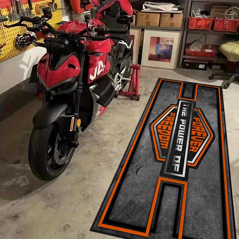VIKAMA オートバイガレージフロアマットガレージ床保護マットレーシングディスプレイマット屋内屋外カーペット家の装飾