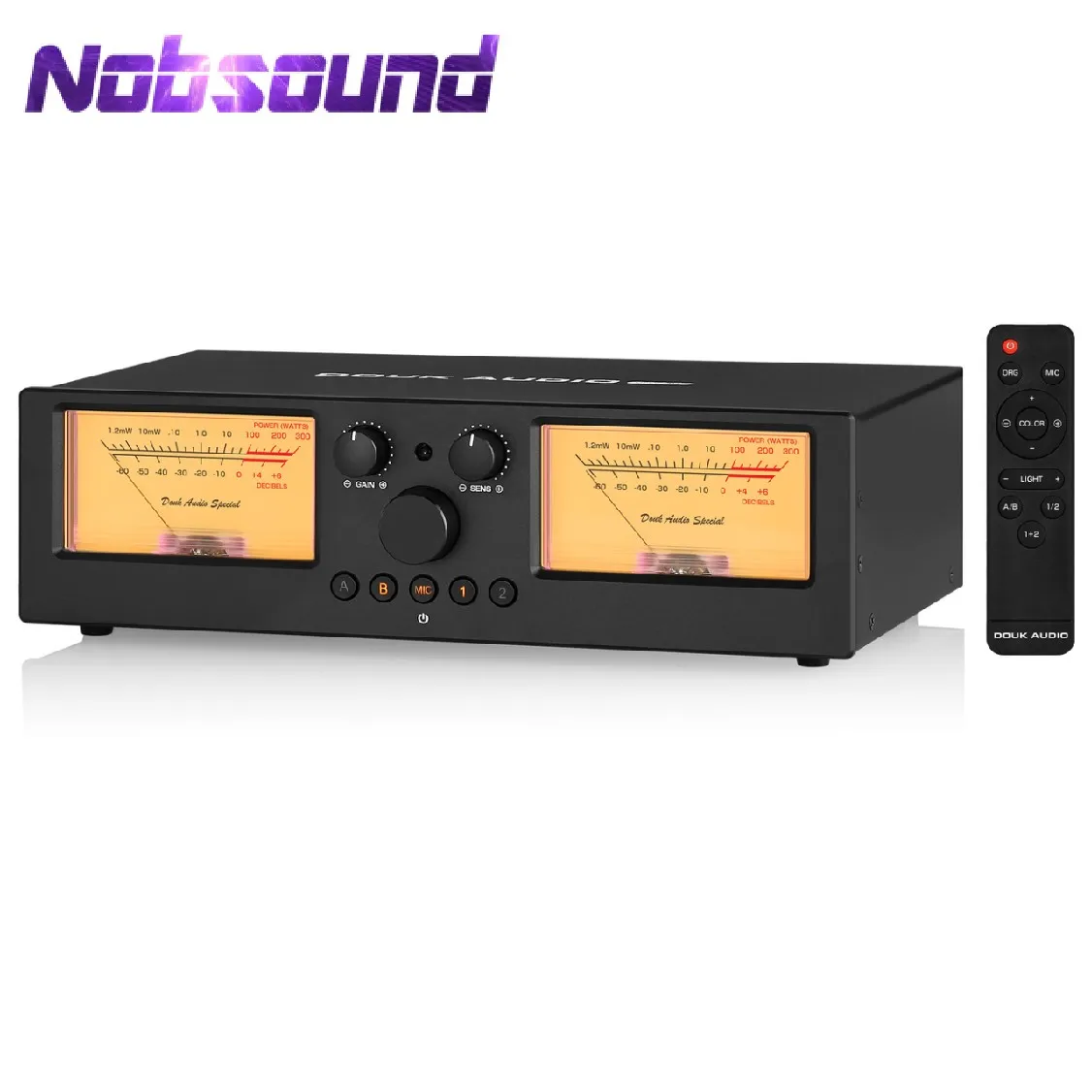 Nobsound VU3PRO アンプ/スピーカーセレクター VU メーター付き 2-IN-2-OUT スイッチャーボックス
