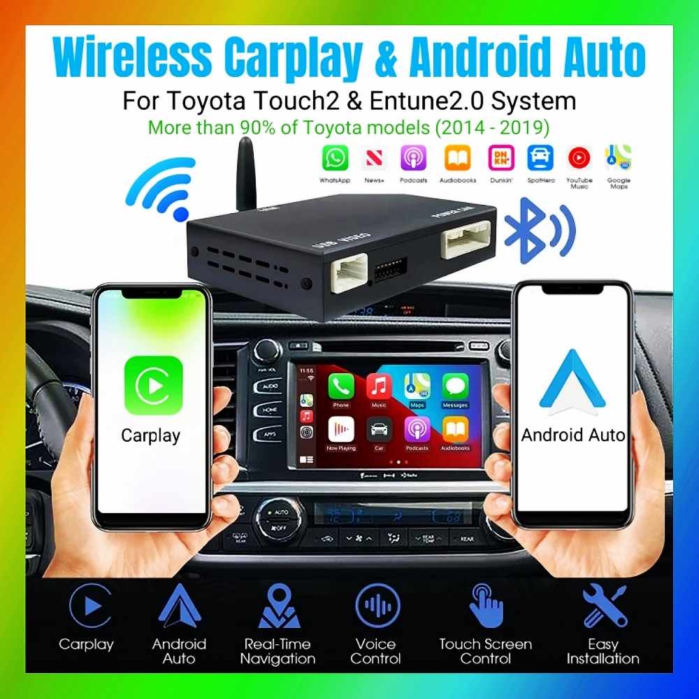 Apple Carplay Android Auto トヨタ Touch2 Entune 2.0 ハイランダー タンドラ シエナ プリウス ヤリス カムリ CHR モジュール マルチメディア