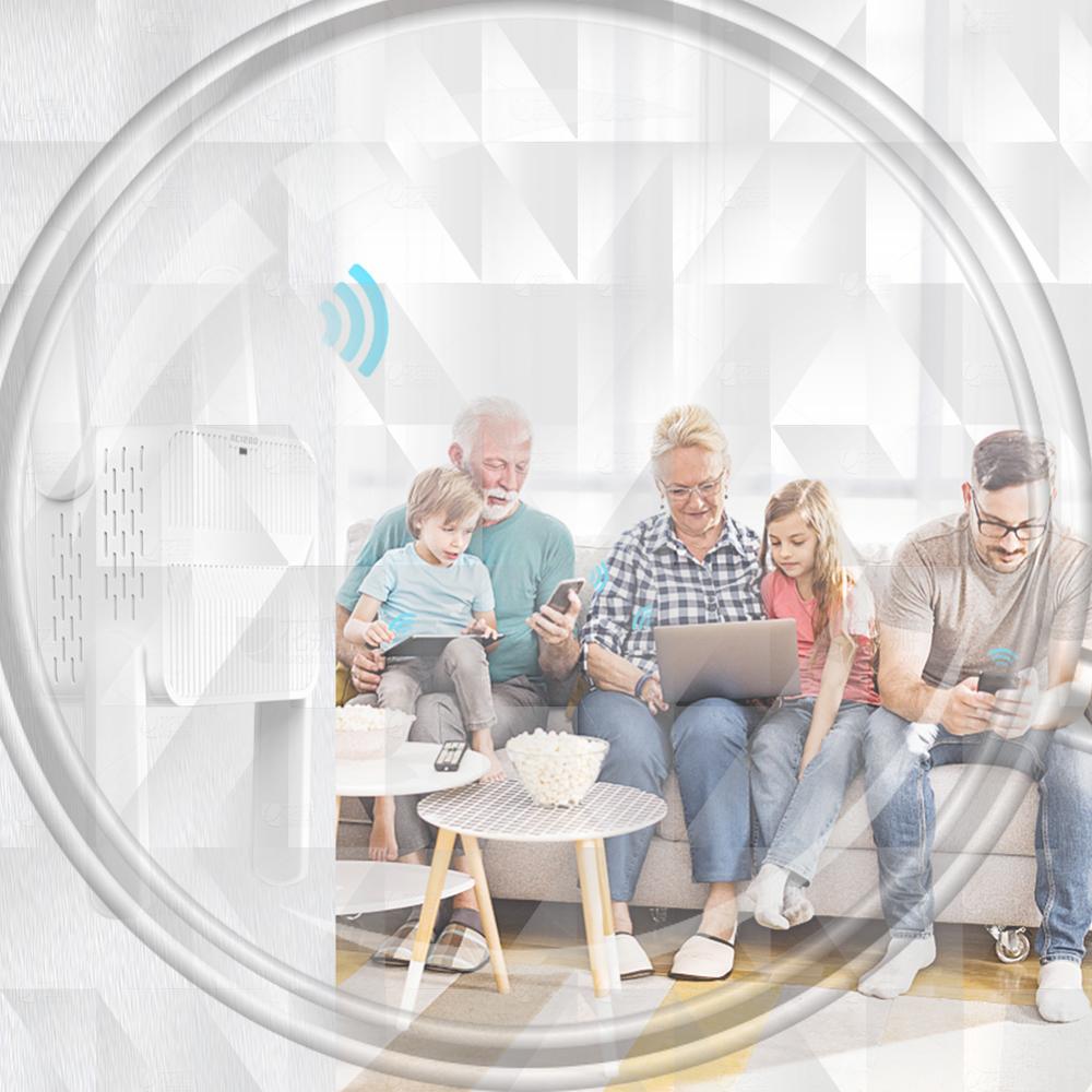 WiFi リピーター エクステンダー 1200Mbps WiFi エクステンダー信号ブースター デュアル バンド 2.4G/5.8GHz WiFi レンジ エクステンダー 4 アンテナ WiFi アンプ