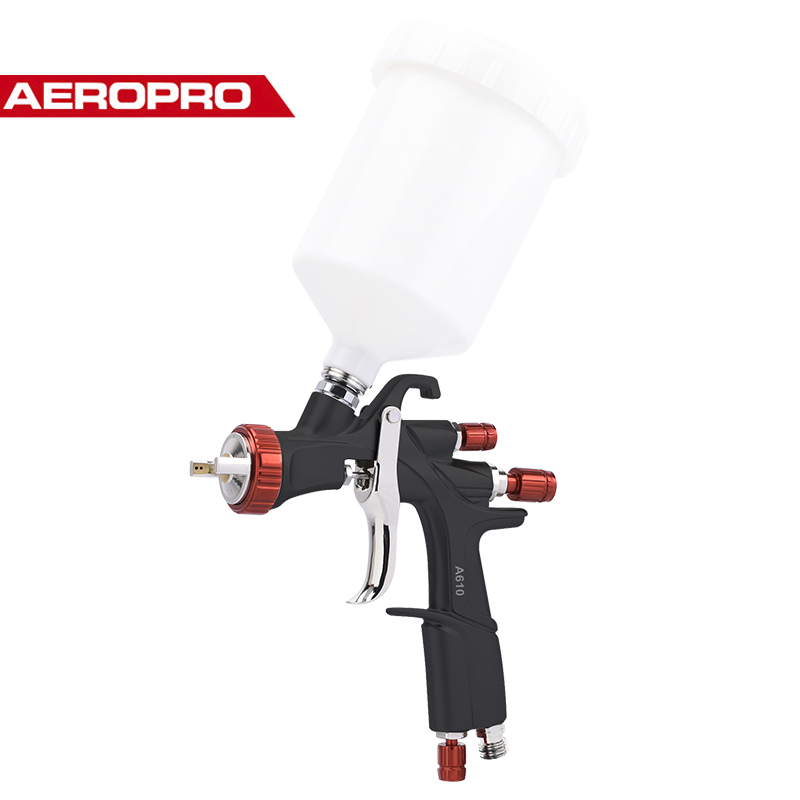 AEROPRO A610 LVLP スプレーガンプロフェッショナル R500 エアペイントガンスプレーペイント自動車ペイントガンエアブラシ 1.3/1.4/1.5/1.7/2.0 ミリメートル