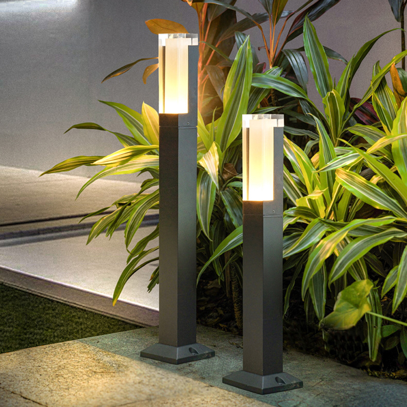 屋外 LED 芝生ランプ 30 センチメートル 60 センチメートル 80 センチメートル 85 〜 265V 防水 IP65 アルミアクリル街路灯庭中庭ヴィラ照明