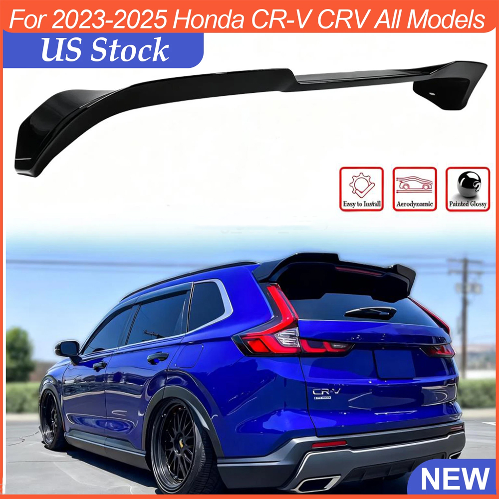 新しい光沢のある黒の車のリアトップ屋根蓋スポイラー延長 2023-2025 ホンダ CR-V CRV M スタイルカーアクセサリー
