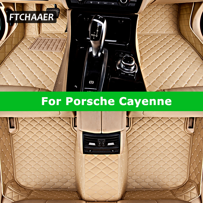 FTCHAAER カスタム車のフロアマットポルシェカイエン用自動車カーペット Foot Coche Accessorie