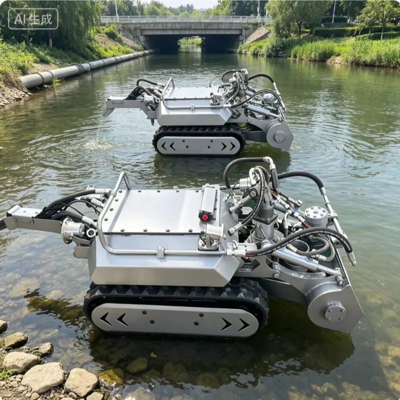 水中浚渫ロボット追跡ジェット吸引下水排水池貯留層汚泥浚渫装置のインテリジェント操作