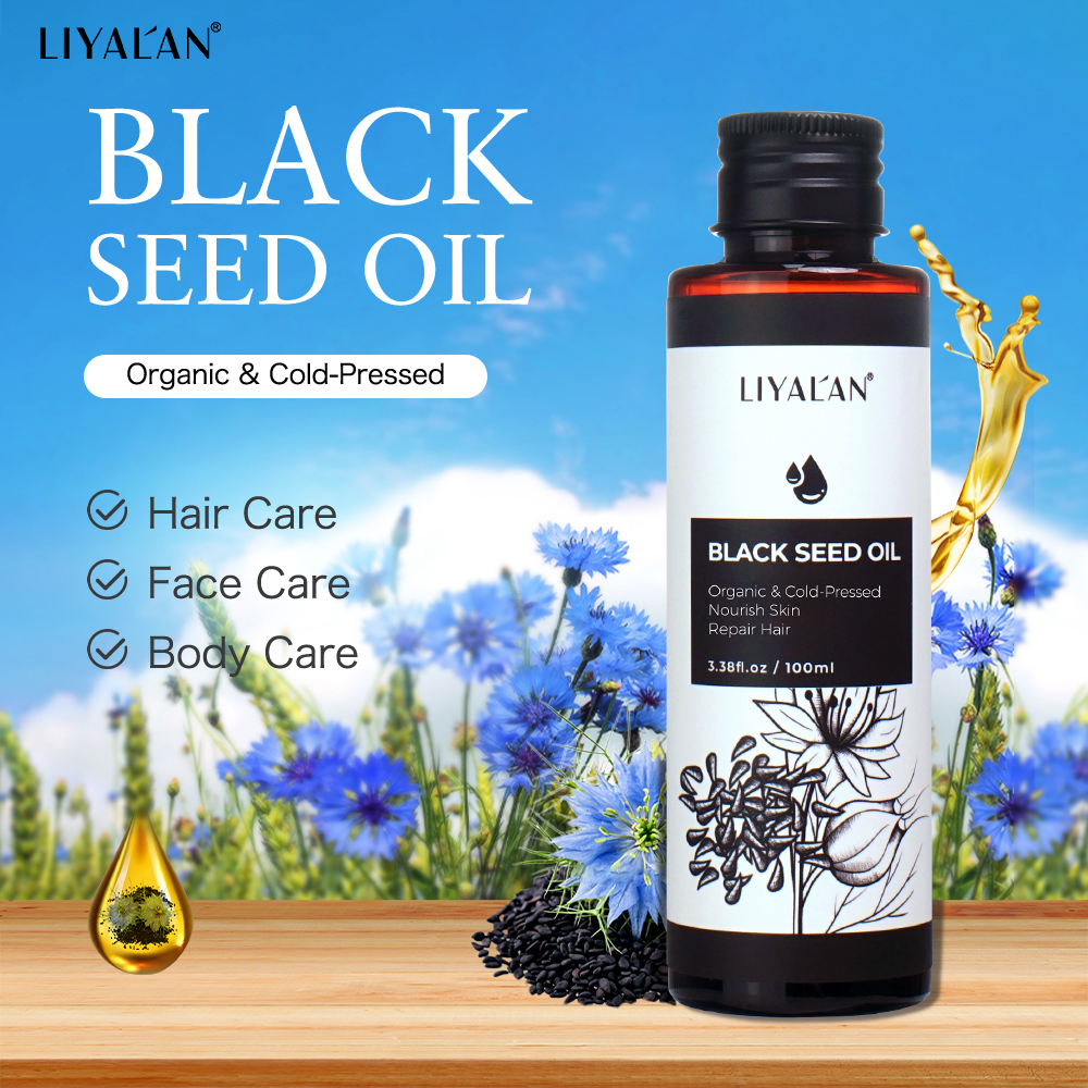 100 ミリリットルブラッククミンシードオイルヘアケアのための条件を強化頭皮コールドプレス栄養爪皮膚水分補給ボディマッサージ