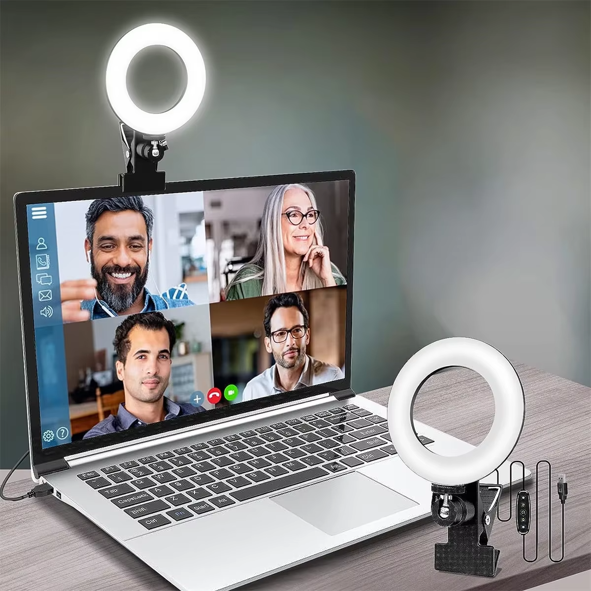 LED 自撮りリングライト 6 インチ USB プラグ 3 トーン照明写真撮影ライトビデオ録画ライブブロードキャスト補助光