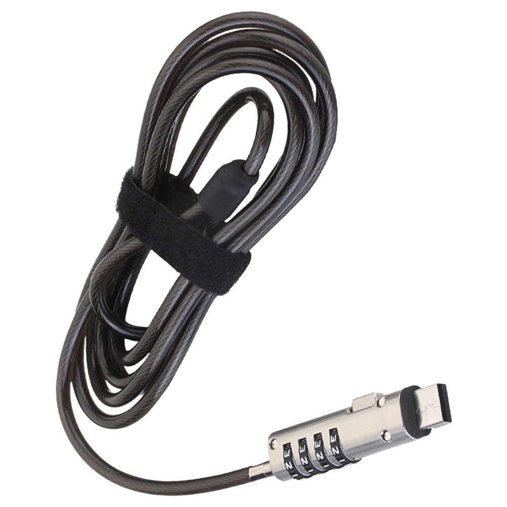 1PC USB ケーブルラップトップロック亜鉛合金ノートブック USB ロックラップトップコンピュータセキュリティパスワードロックデジタル南京錠ケーブル 190 センチメートル