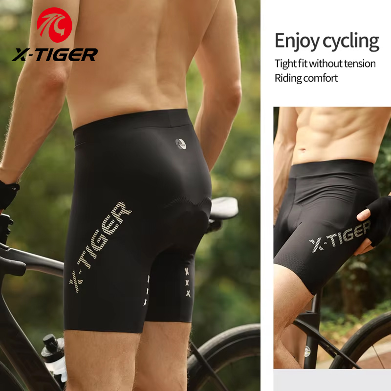 X-TIGER メンズ サイクリング ショーツ 通気性 速乾性 プロフェッショナル スポンジ パッド バイク ショーツ マウンテン サイクリングやロード サイクリングに最適